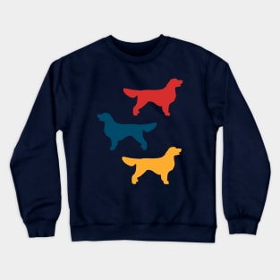 Golden Retriever Colorful Silhouettes Crewneck Sweatshirt